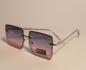 Preview: Sonnenbrille silber mit rosa Gläsern